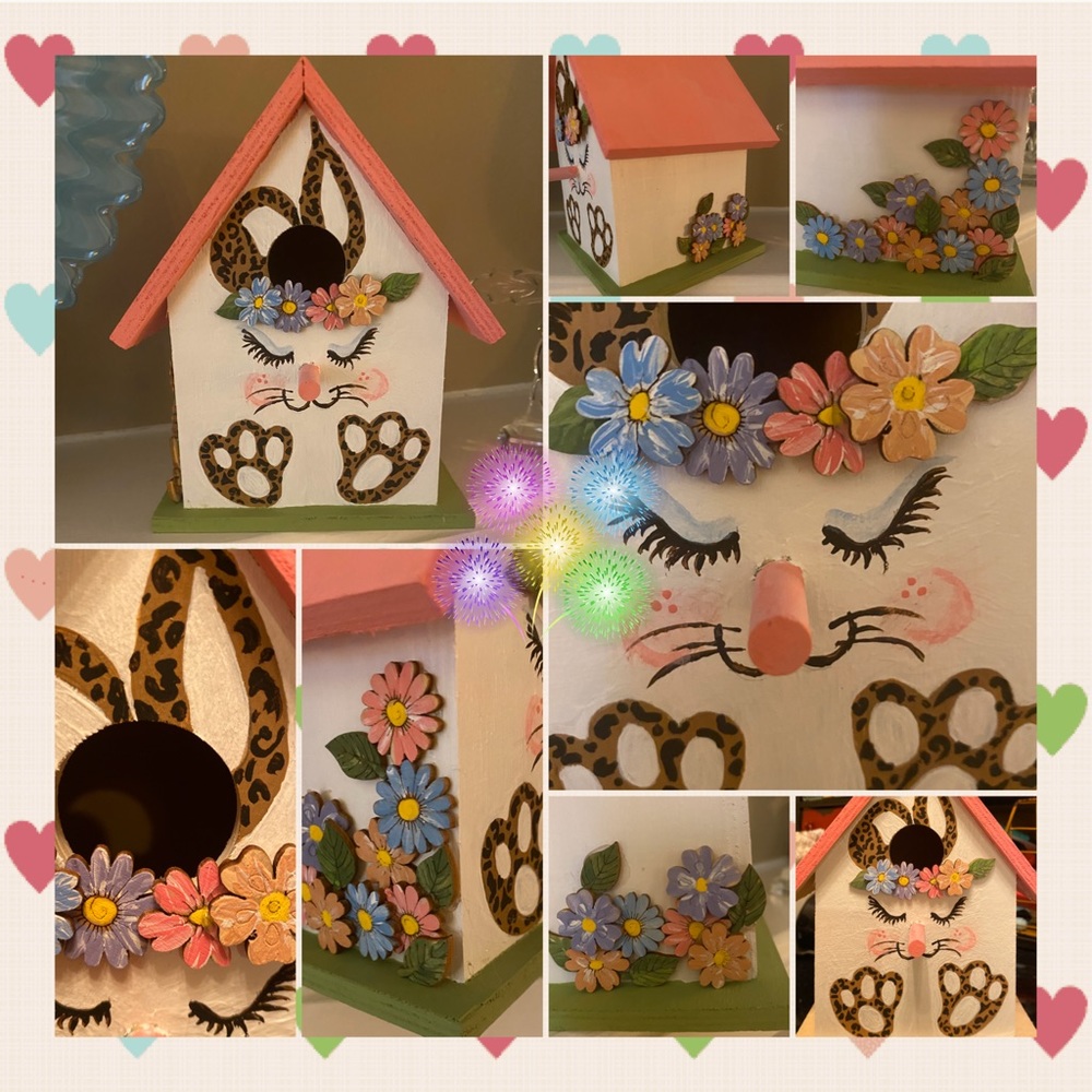 Never to early to prepare for SPRING 🌸Handpainted decorative birdhouse.  NWT.